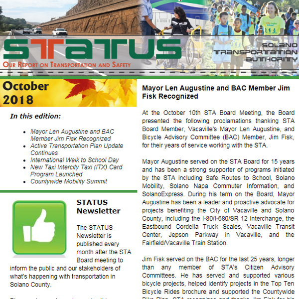 October STATUS Newsletter 2018